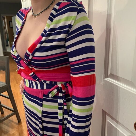 Macbeth Collection Striped Maxi Dress sz M NWT - Picture 3 of 4